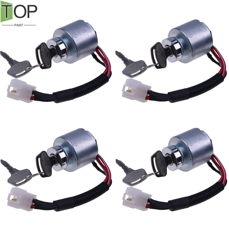 DURAFORCE 4X Ignition Key Switch for Kubota BX G M TG ZD 66101-55200 Replacement