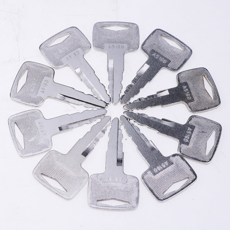 DURAFORCE 10 Starter Ignition Replacement Keys #A5160 - Set of 10 Durable Keys