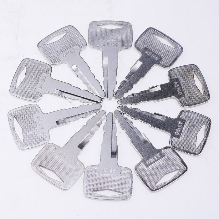 DURAFORCE 10 Starter Ignition Replacement Keys #A5160 - Set of 10 Durable Keys