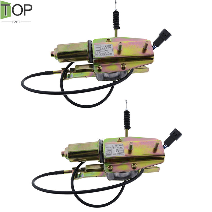 DURAFORCE 2X Isuzu 4BG1 6BG1 24V Stop Solenoid 1-81900-227-0 1819002270 Engine Parts