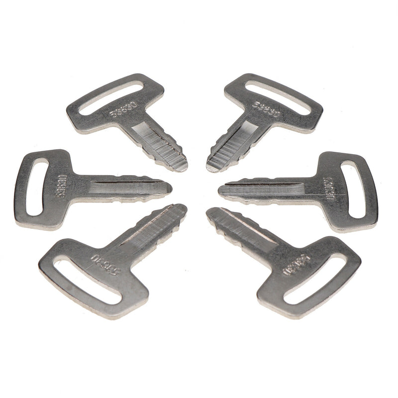 DURAFORCE 6 Ignition Keys RC101-53630 for Kubota Mini Excavator R420 R520 K008 KX41