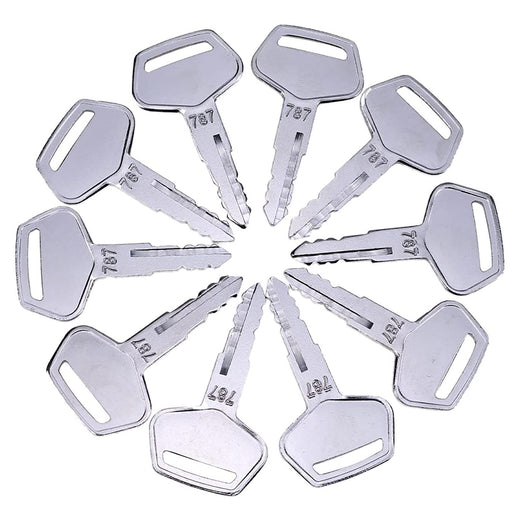 DURAFORCE 10X Komatsu 787 Ignition Keys for Excavator Dozer Backhoe Equipment Parts