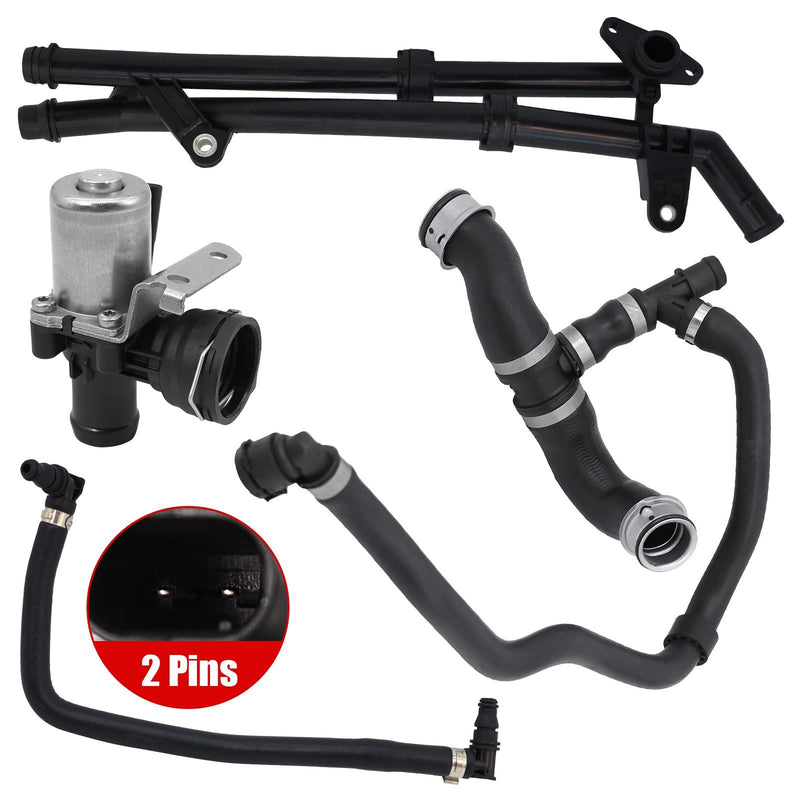 DURAFORCE Mercedes-Benz C250 2012-2015 Engine Coolant Pipe & Heater Control Valve Kit L4