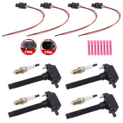 DURAFORCE Dodge Dart 2.0L 2013-16 Ignition Coil & Spark Plug Set w/ Connectors 4x New