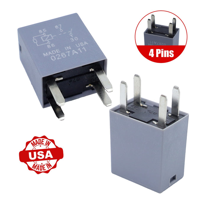 DURAFORCE 2PCS GM 4-Pin High Power Relay 13500114 12088567 Multi-Use 4 Terminal