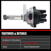 DURAFORCE Ignition Distributor w/ Cap & Rotor for Mazda MPV B2600 2.6L L4 1990-1994