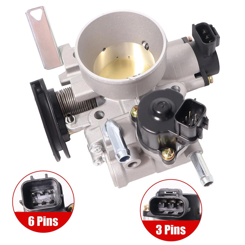 DURAFORCE Throttle Body MR560120 for 2002-2007 Mitsubishi Lancer 2.0L SOHC ES OZ LS