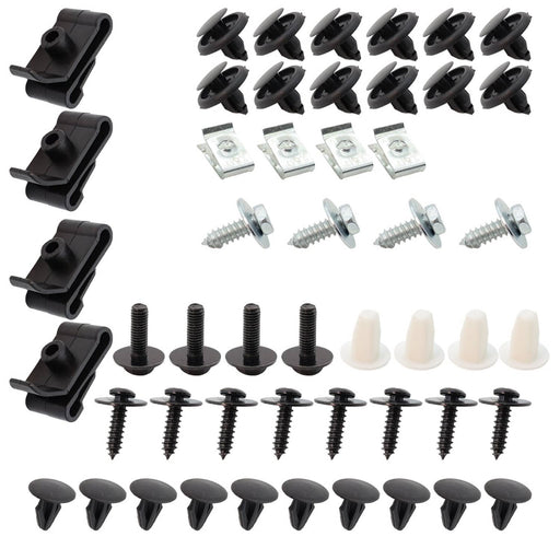 DURAFORCE Engine Splash Shield Hardware Kit 50PCS Bolt Screw U-nut Clip Rivet Set