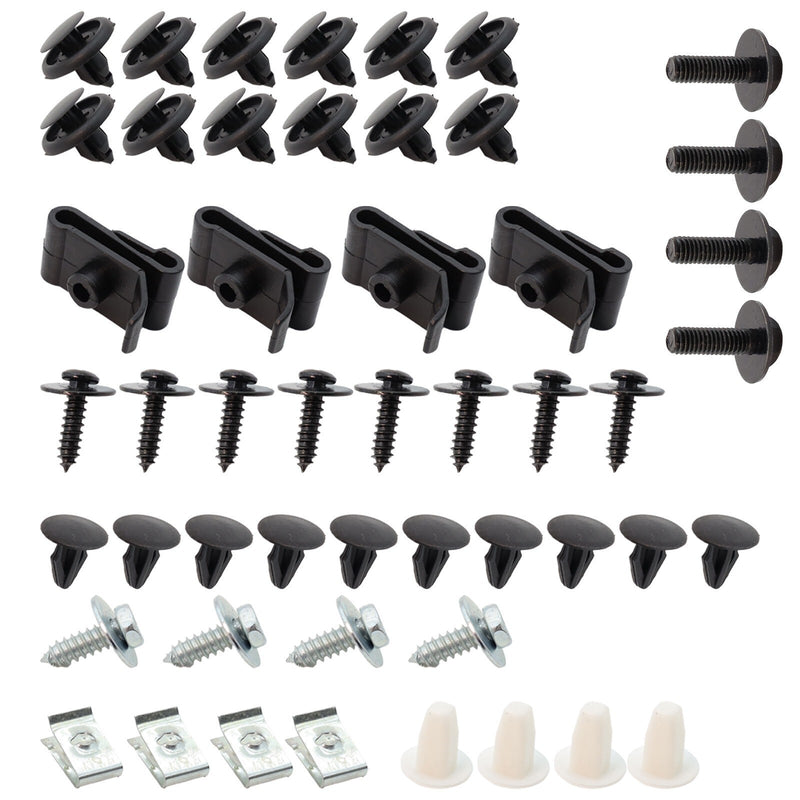 DURAFORCE Engine Splash Shield Hardware Kit 50PCS Bolt Screw U-nut Clip Rivet Set