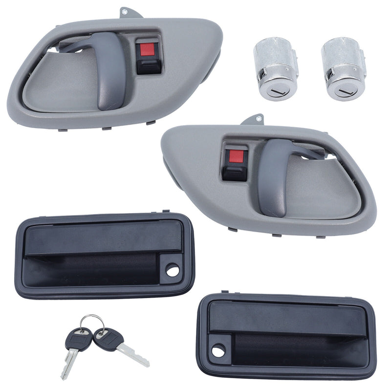 DURAFORCE Front Door Handle w/ Lock Cylinder Kit for 95-00 Chevy GMC C/K1500 2500 3500