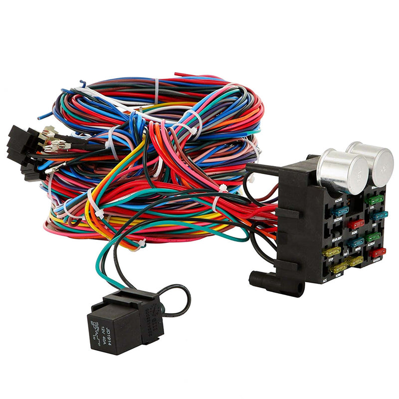 DURAFORCE EZ Wiring 12 Circuit Hot Rod Wiring Harness for Easy Installation