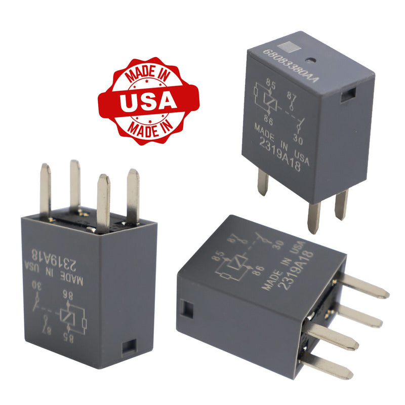 DURAFORCE 3Pcs 68083380AA Power Relay for Jeep Liberty Ram C/V Dodge Nitro 2011
