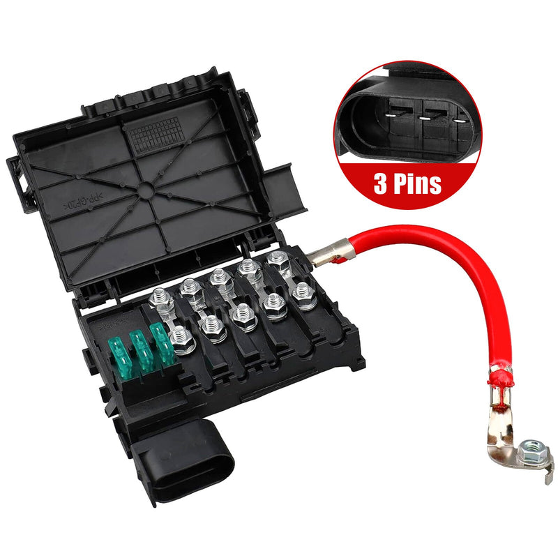DURAFORCE Battery Fuse Box 1J0937617D for 1999-2006 VW Jetta Golf MK4 Bora Beetle