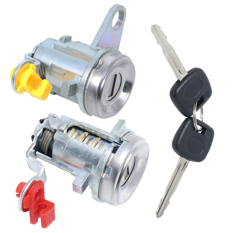DURAFORCE 2PCS Front Left & Right Door Lock Cylinders with Keys for 93-97 Toyota Corolla
