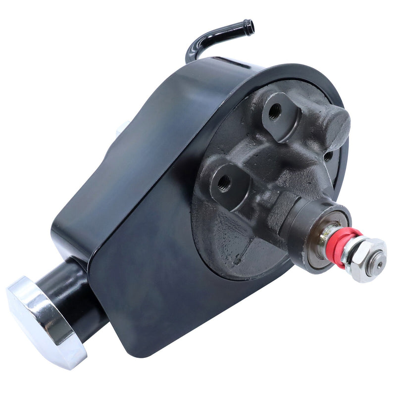 DURAFORCE Black Saginaw Power Steering Pump for Small Big Block Chevy SBC BBC 350 454