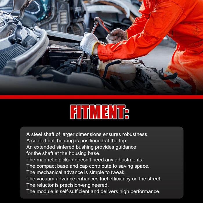 DURAFORCE Ignition Distributor with Cap & Rotor for Chevy SBC BBC 283 305 327 350 454 V8