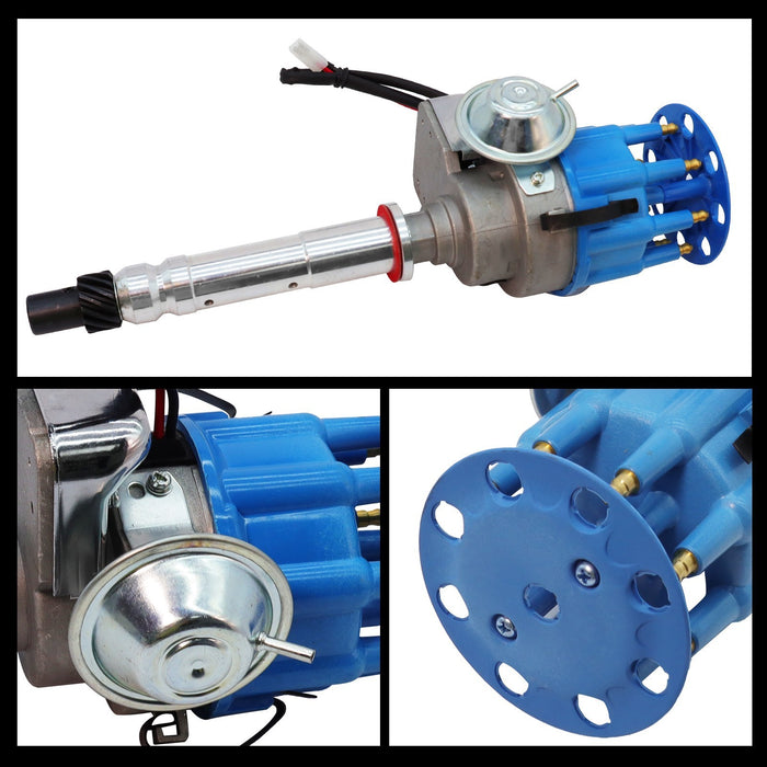 DURAFORCE Ignition Distributor with Cap & Rotor for Chevy SBC BBC 283 305 327 350 454 V8