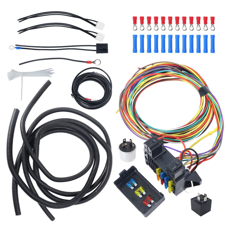 DURAFORCE 8 Circuit Wiring Harness Kit Street Rat Hot Rod Basic Starter Starter Kit