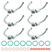 DURAFORCE 8Pcs Fuel Injection Lines for 11-19 Ford Powerstroke 6.7L Injector Seal Tubes