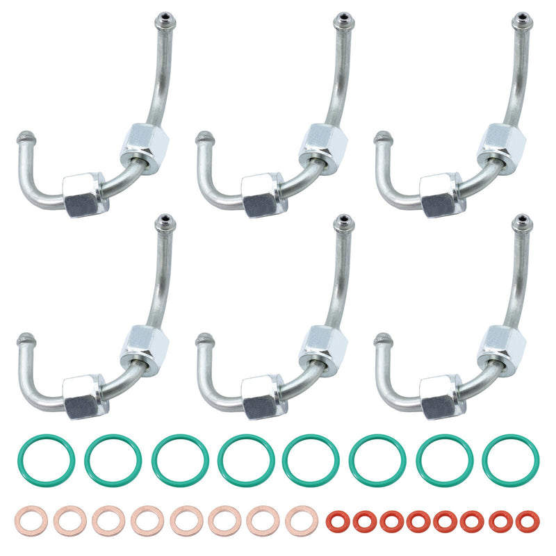 DURAFORCE 8Pcs Fuel Injection Lines for 11-19 Ford Powerstroke 6.7L Injector Seal Tubes