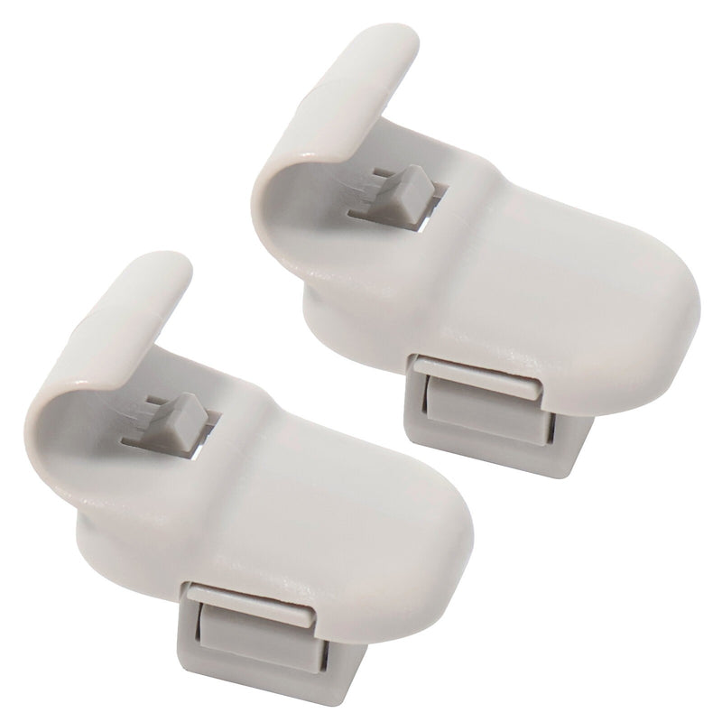 DURAFORCE Pair of Gray Sun Visor Clips LC6269261B77 for Mazda 3 5 6 CX-7 CX-9 RX-8