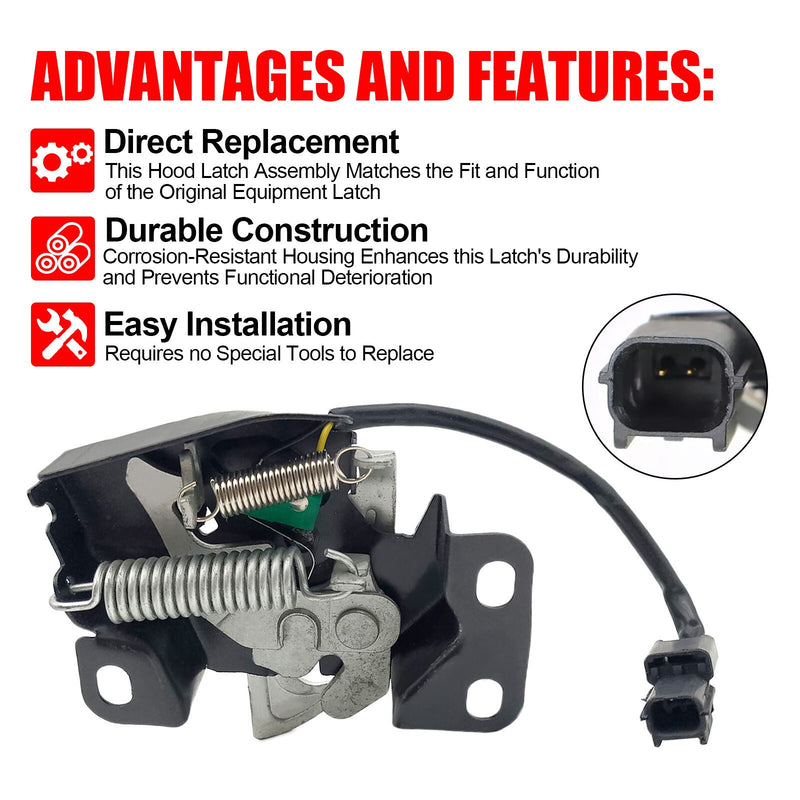 DURAFORCE Hood Latch 74120TR0A01 for 2012-2015 Honda Civic SE EX LX 1.5L 1.8L 2.4L L4