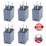 DURAFORCE Set of 5 4-Pin Starter Relays for Chevrolet Impala Tahoe GMC Savana 12193604