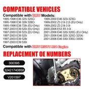DURAFORCE BMW E36 E46 323ti 320i 2.5L L6 Power Steering Pump with Aluminum Pulley
