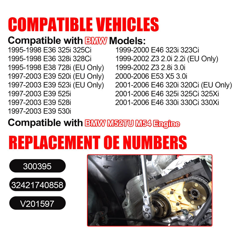 DURAFORCE BMW E36 E46 323ti 320i 2.5L L6 Power Steering Pump with Aluminum Pulley