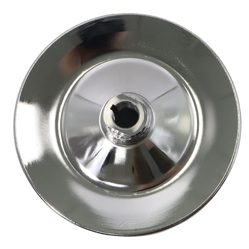 DURAFORCE Chrome Power Steering Pump Pulley Double Groove Saginaw GM Chevy Belt