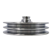 DURAFORCE Chrome Power Steering Pump Pulley Double Groove Saginaw GM Chevy Belt