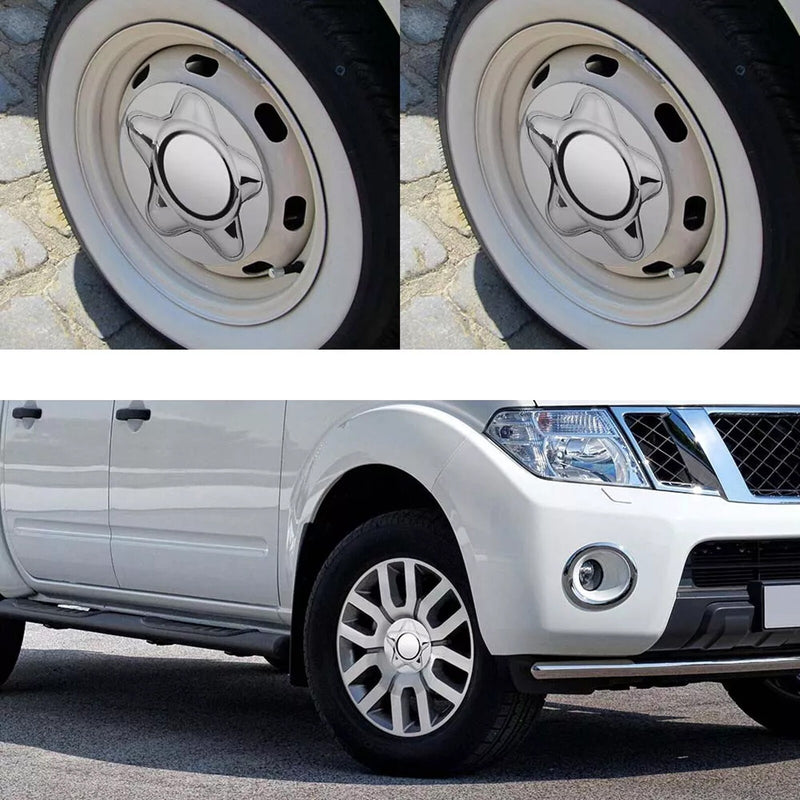 DURAFORCE 4Pcs 7" Chrome Hub Wheel Center Caps for 97-03 Ford F150 F-150