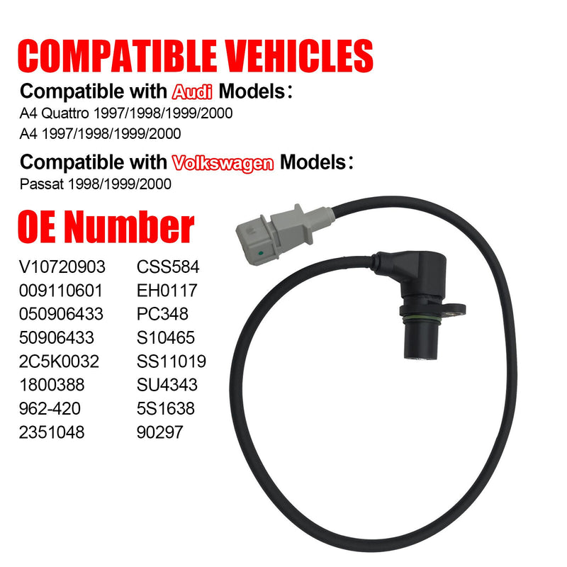 DURAFORCE Volkswagen Passat Audi A4 Quattro Crankshaft Position Sensor 050906433