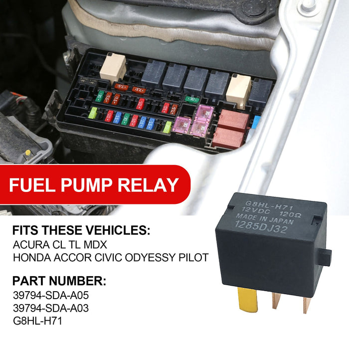 DURAFORCE 2 PCS AC Relay for Honda Acura Civic CR-V FR-V Accord 39794-SDA-A03