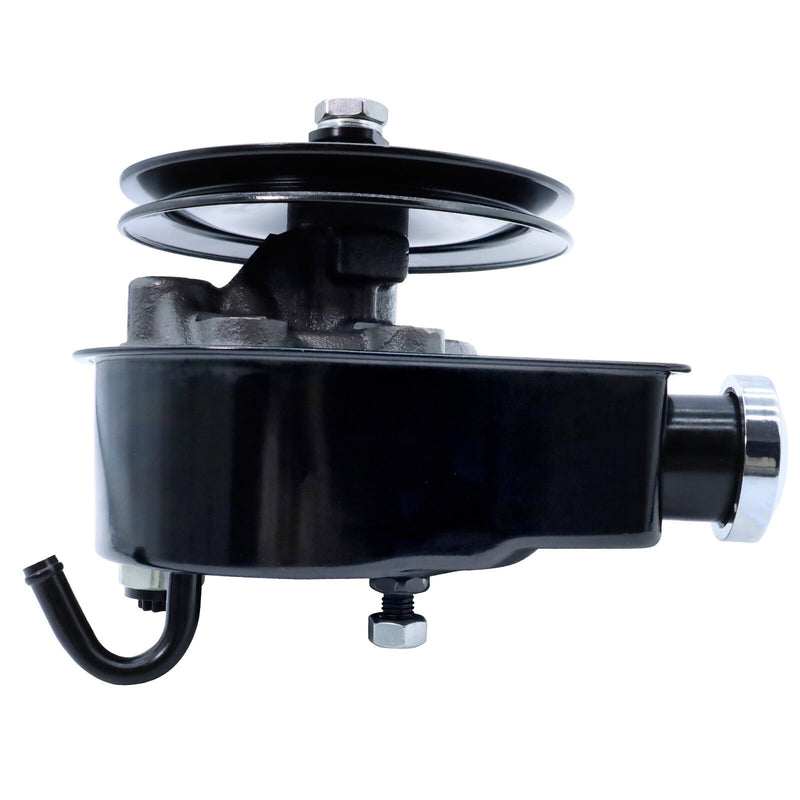 DURAFORCE Black Power Steering Pump Single Groove Pulley GM SBC BBC Chevy Buick