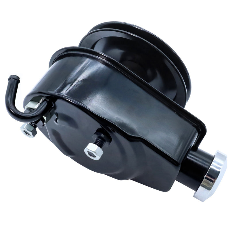 DURAFORCE Black Power Steering Pump Single Groove Pulley GM SBC BBC Chevy Buick