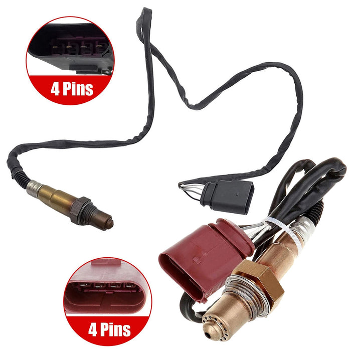 DURAFORCE 2Pcs Upstream & Downstream Oxygen Sensors for 99-05 VW Jetta 1.8L 1.9L 2.0L