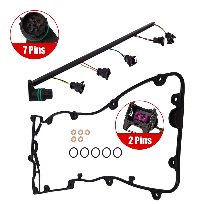 DURAFORCE Fuel Injector Harness & Rocker Gasket Seals for Defender & Discovery 2 TD5 2001+