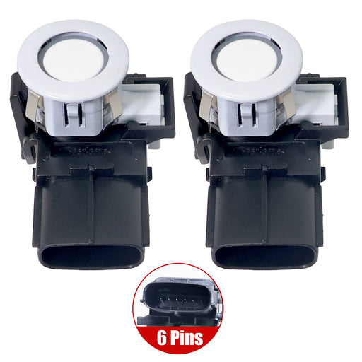 DURAFORCE 2PCS PDC Backup Parking Sensors & Retainers for Toyota Sienna 8934148010 White