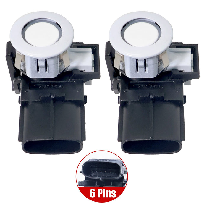 DURAFORCE 2PCS PDC Backup Parking Sensors & Retainers for Toyota Sienna 8934148010 White