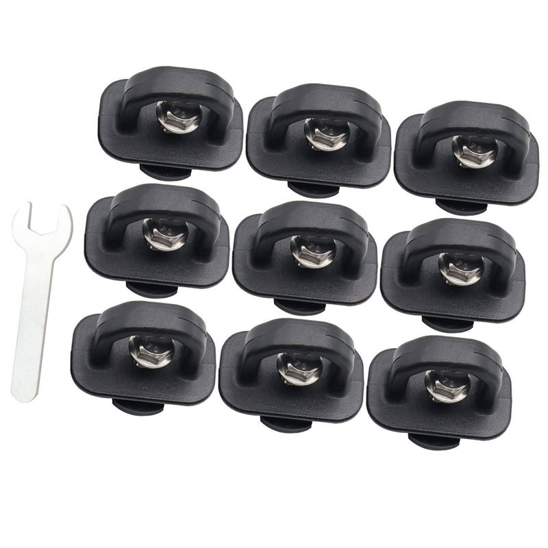 DURAFORCE 9x Truck Bed Side Wall Tie Down Hooks w/ Wrench for Chevy GMC DZ97903