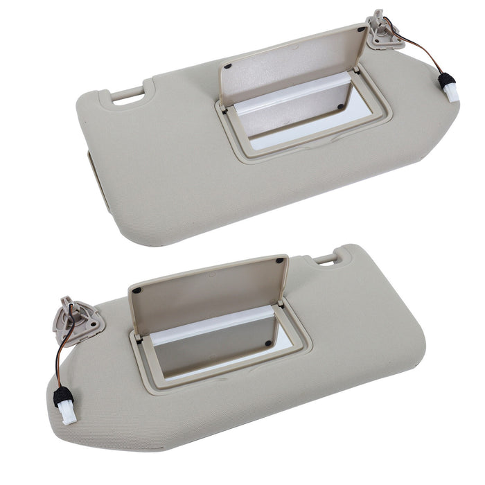 DURAFORCE 2x INFINITI JX35 QX60 Beige Sun Visor Passenger & Driver 964009PB0A