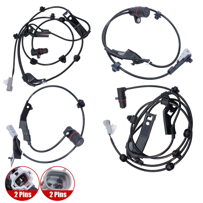 DURAFORCE 4Pcs ABS Speed Sensors Front Rear Right Left for Toyota Hilux Vigo 2004-2012