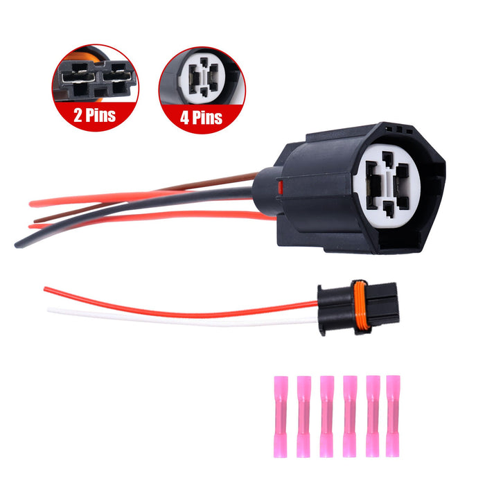 DURAFORCE 2x Cooling Fan Control Module Plug Connector for Ford Edge Lincoln Mercury Satur