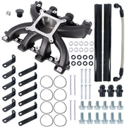 DURAFORCE GM LS1 LS2 LS6 EFI Aluminum Intake Manifold Kit w/ Fuel Rails Single-Plane