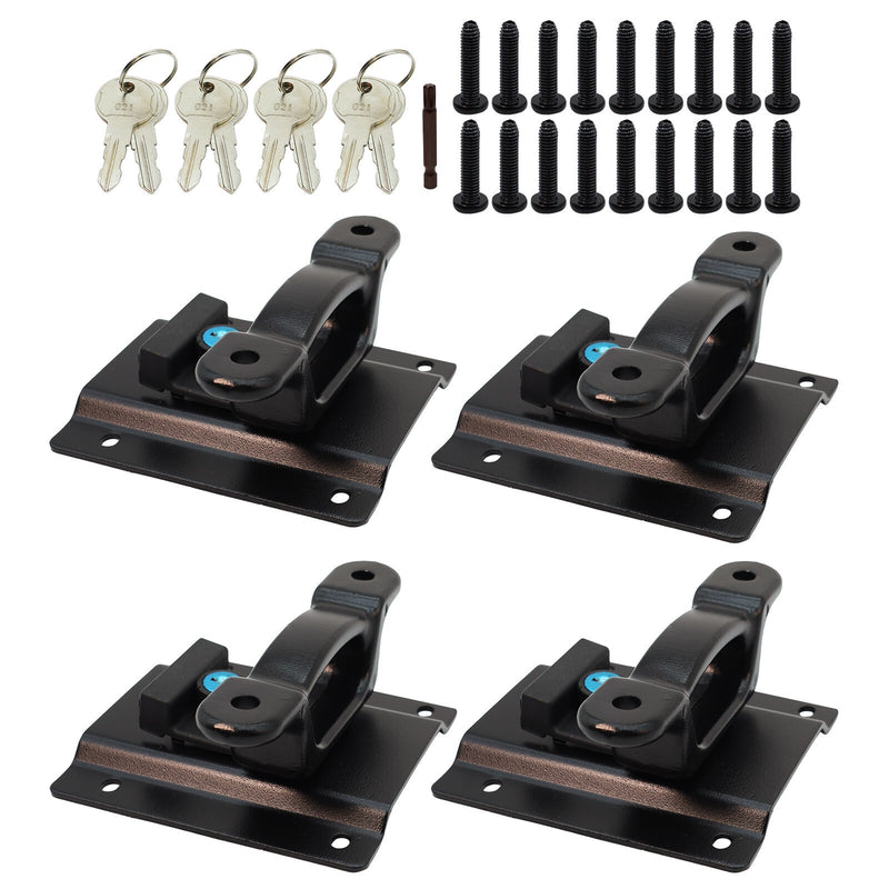 DURAFORCE Ford F-150 2015-2024 4x Truck Bed Tie Down Anchors Brackets Cleats