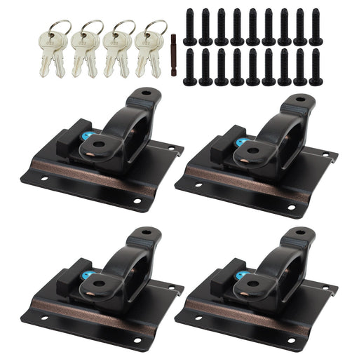 DURAFORCE Ford F-150 2015-2024 4x Truck Bed Tie Down Anchors Brackets Cleats