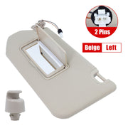 DURAFORCE New Left Driver Sun Visor w/ Mirror & Clip Beige for 13-18 Nissan Pathfinder