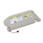 DURAFORCE New Left Driver Sun Visor w/ Mirror & Clip Beige for 13-18 Nissan Pathfinder