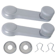 DURAFORCE Hyundai Interior Window Crank Handle Gray 82630-22001-LG 2Pcs Set